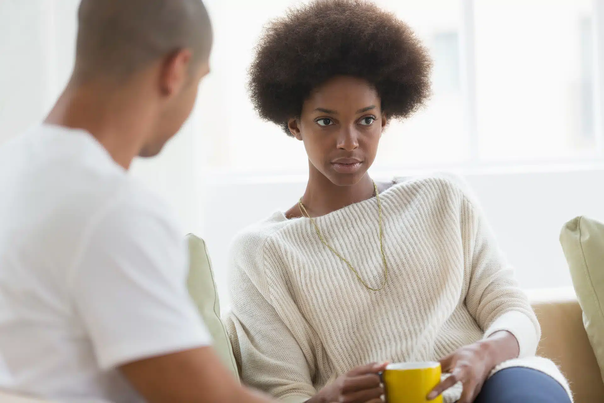 woman struggling to focus, experiencing ADHD symptoms
