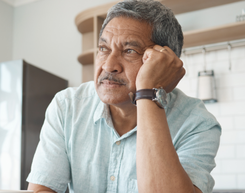 older man experiencing depression