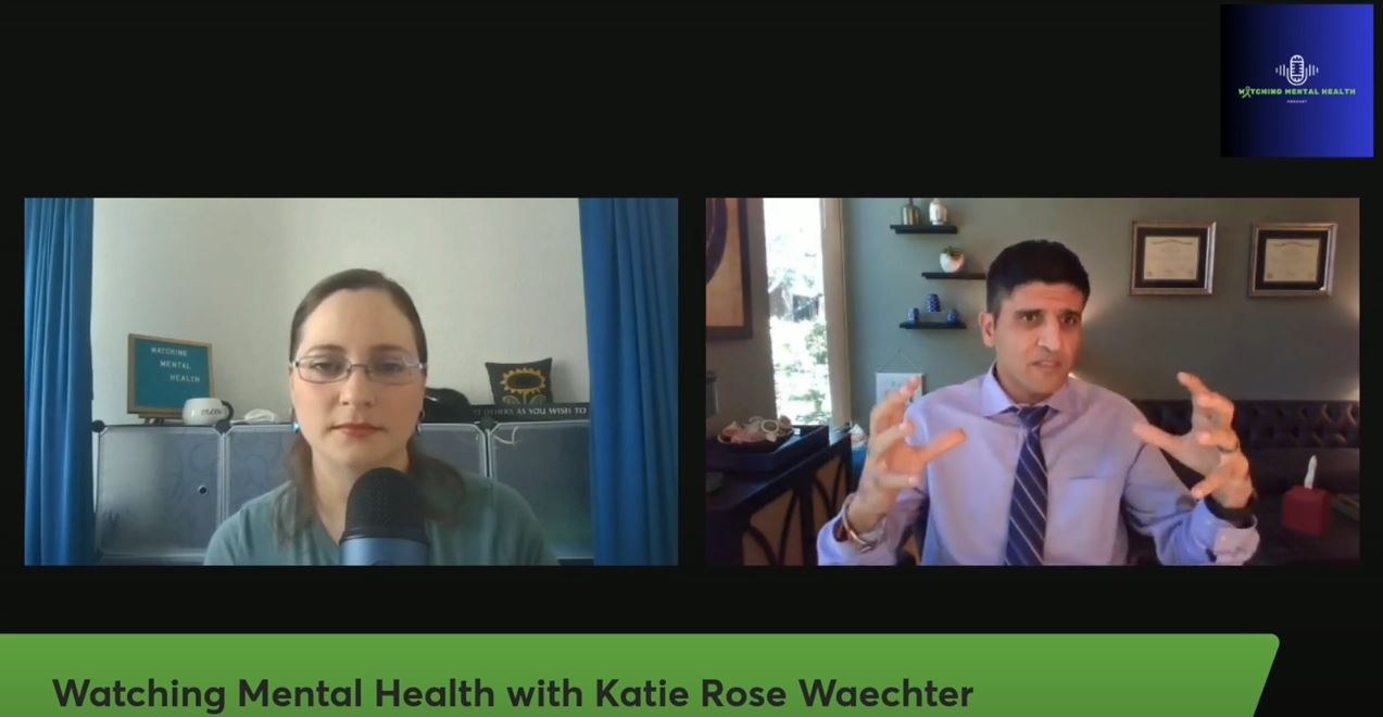 Dr. Khurana being interviewed on the Watching Mental Health podcast