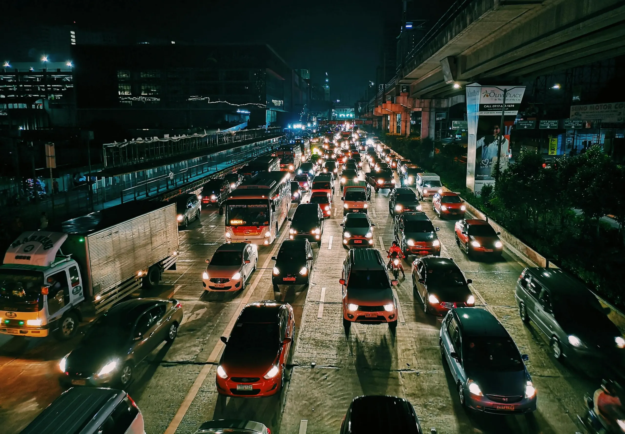 heavy traffic that could cause road rage