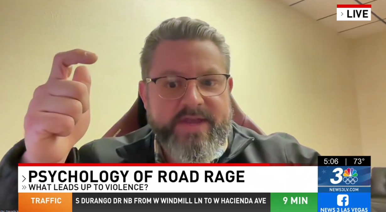 Dr. Jeider discusses road rage on NBC 3 Las Vegas